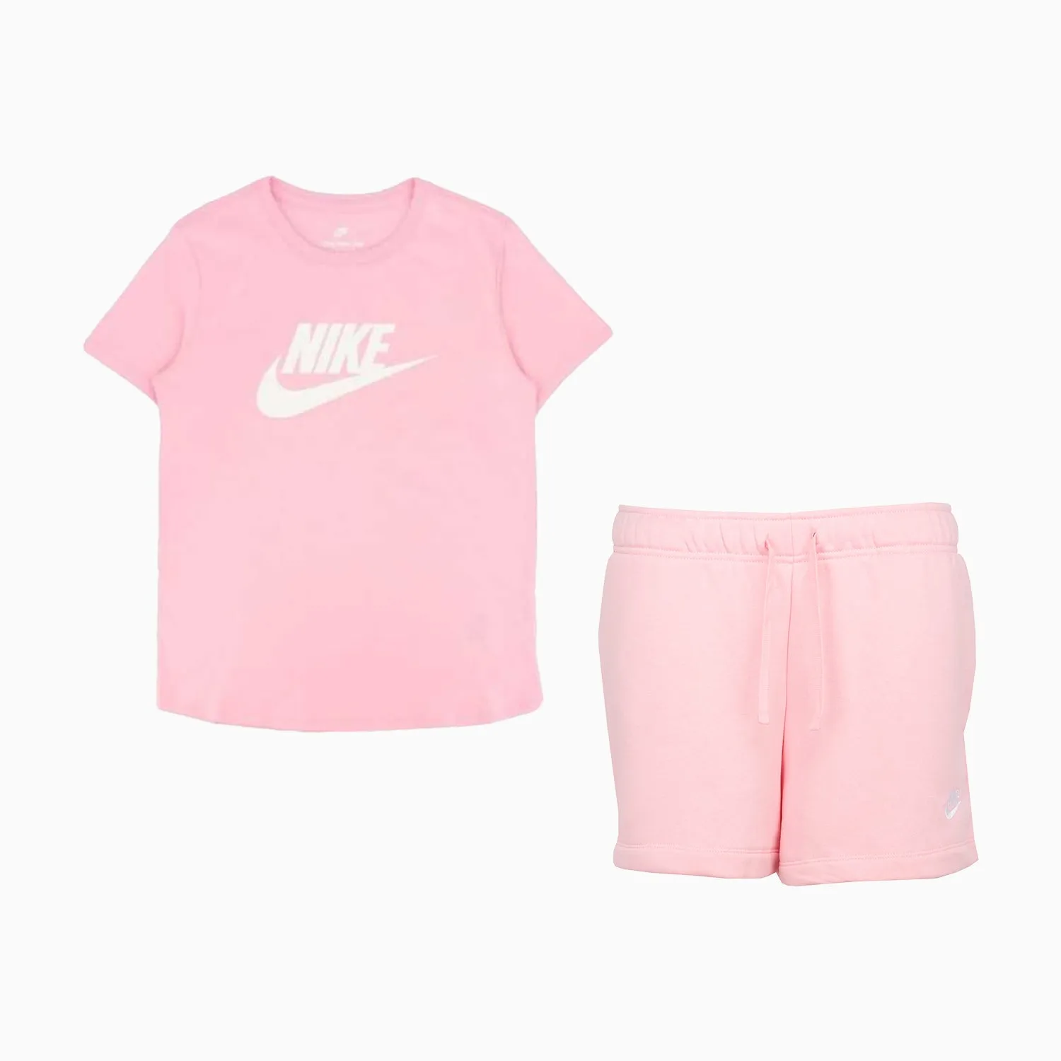 Women's Nike Sportswear Club Essentials T Shirt And Short Outfit