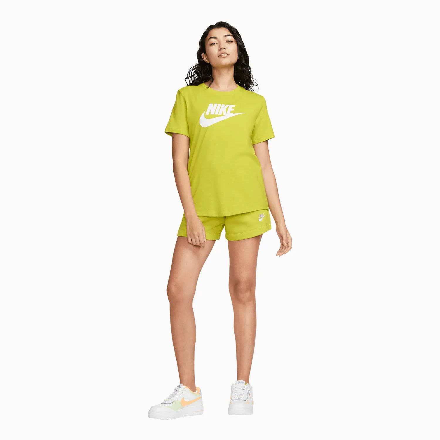 Women's Nike Sportswear Club Essentials T Shirt And Shorts Outfit