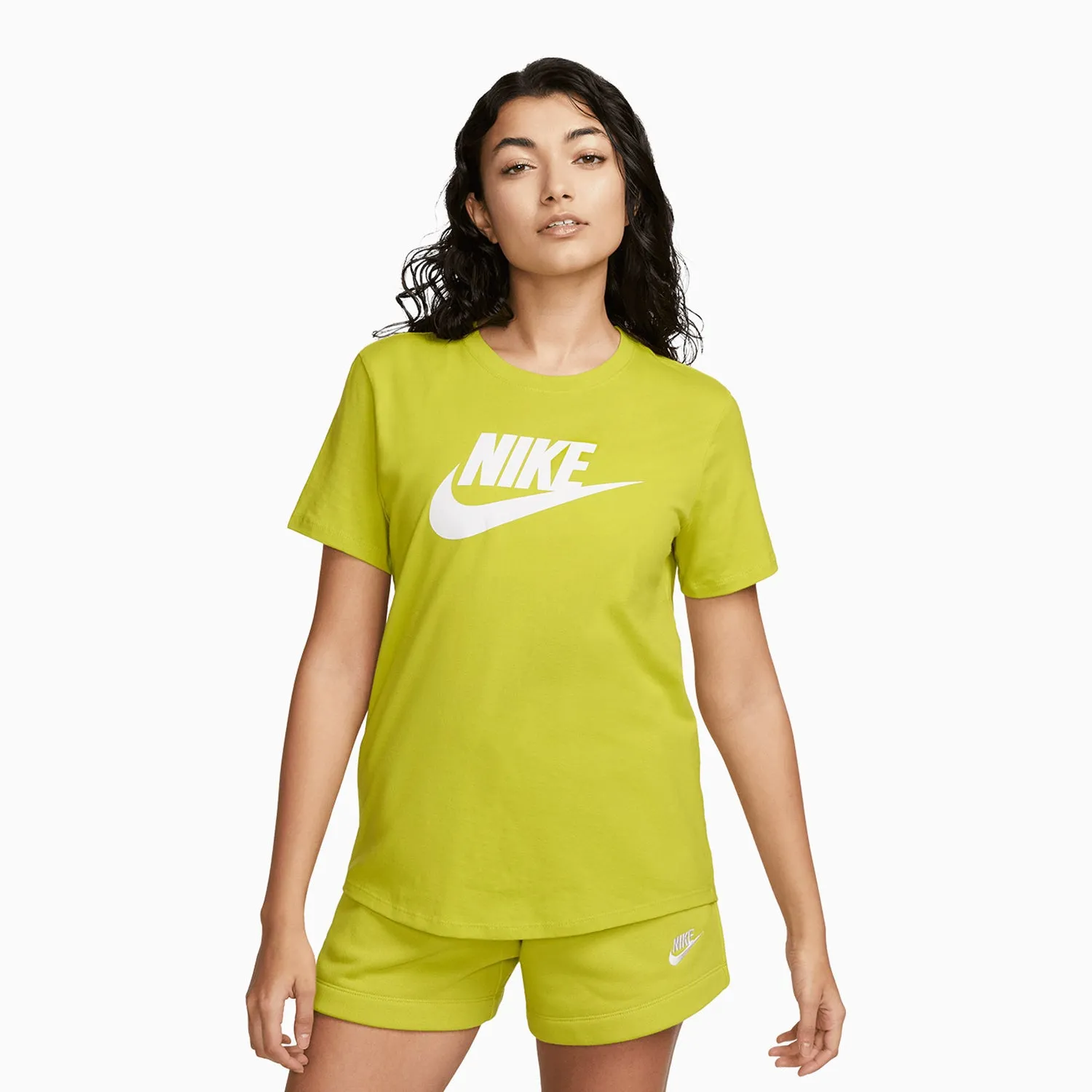 Women's Nike Sportswear Club Essentials T Shirt And Shorts Outfit