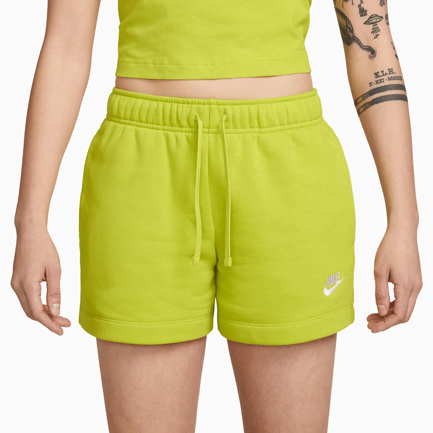 Women's Nike Sportswear Club Essentials T Shirt And Shorts Outfit